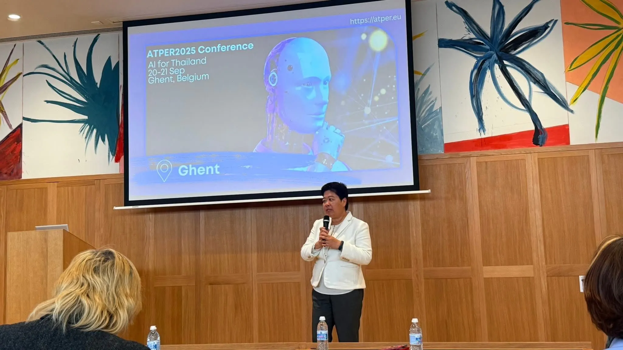 A speaker sharing knowledge at the ATPER 2025 conference